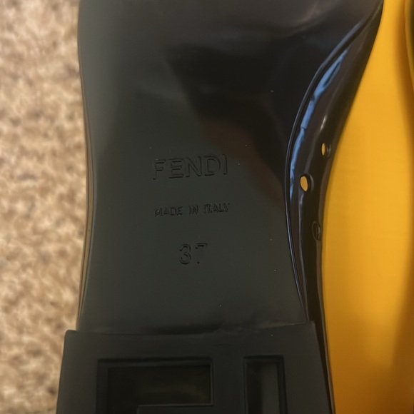 FENDI Size 37 Ballerina Flats, New In Box Black - Picture 4 of 14